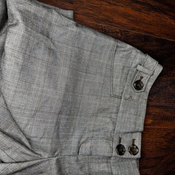 The Limited Brown Plaid Wide-Leg Mid Rise Trousers Y2K Vintage 8 NWT - Picture 7 of 16